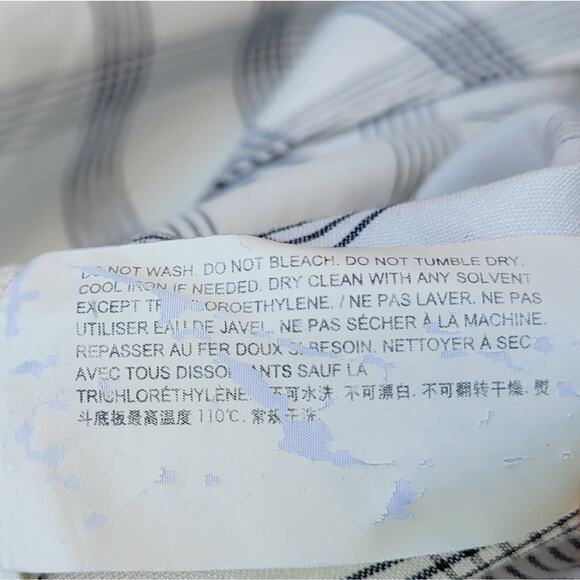 Theory Deep V Maxi Midi Dress In Plaid Viscose Blend Small - Picture 6 of 7